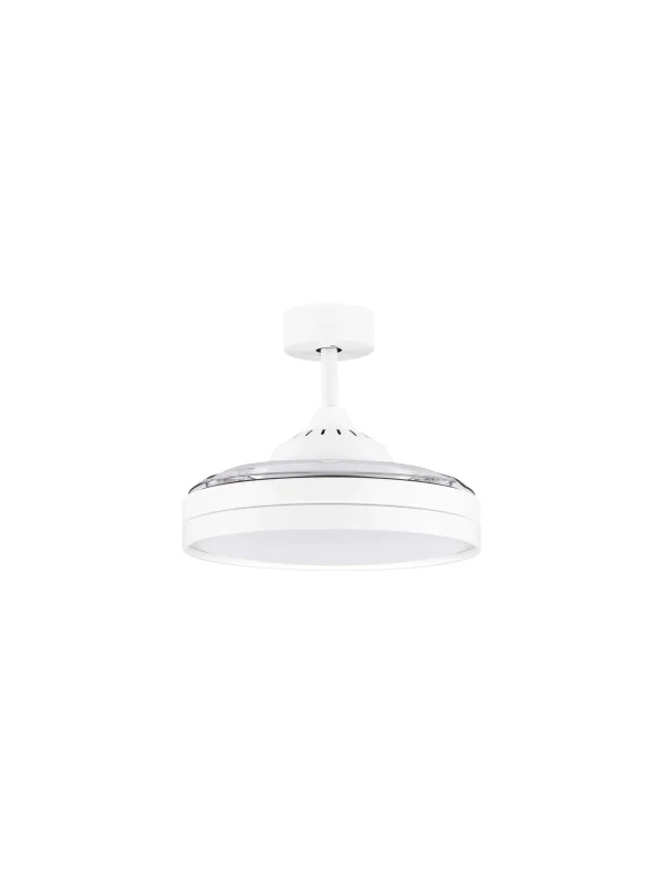 Nova Luce Nevma - ventilateur de plafond avec lumière et télécommande - Ø 107 x 49 cm - 36W LED inclus - blanc mat