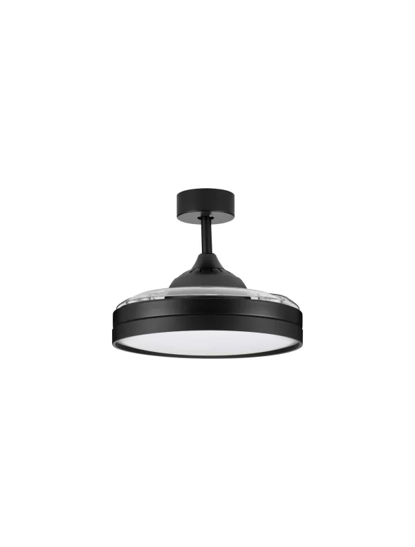 Nova Luce Nevma - ventilateur de plafond avec lumière et télécommande - Ø 107 x 49 cm - 36W LED inclus - noir mat