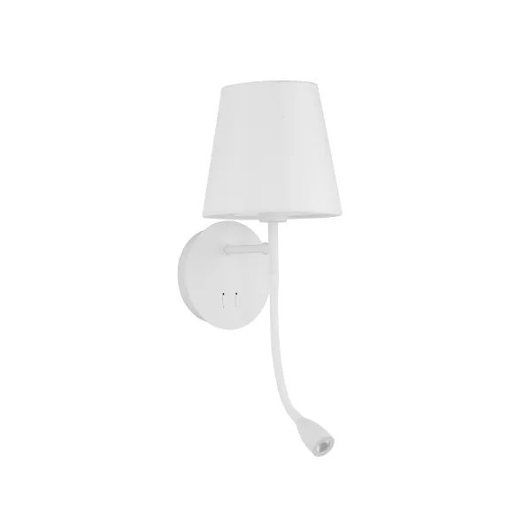 Nova Luce Nia - applique murale avec interrupteur - 19 x 16 x 30 cm - 3W LED inclus - blanc
