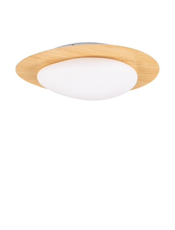 Nova Luce Nimbus - plafonnier - Ø 47 x 11,5 cm - 21W dimmable LED inclus - bois