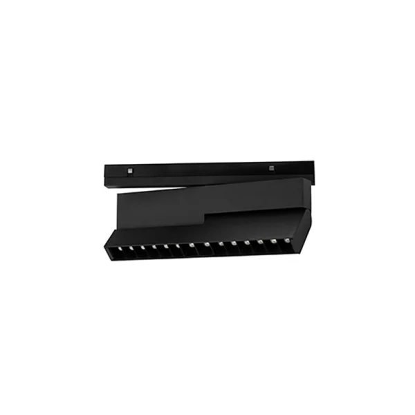 Nova Luce Nolan - luminaire pour système de profilés magnétiques - 24,5 x 11 cm - 15W LED dimmable inclus - noir sable