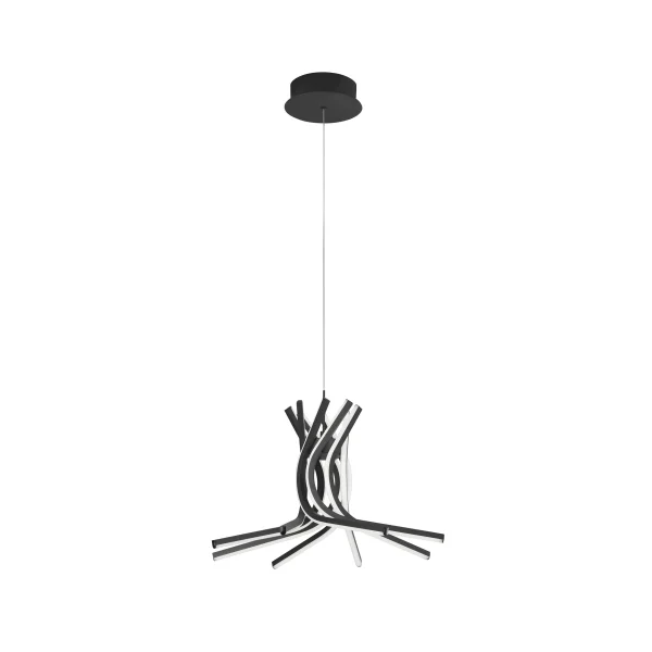Nova Luce Norine - lampe suspendue - 50 x 150 cm - 50W dimmable LED inclus - sand black
