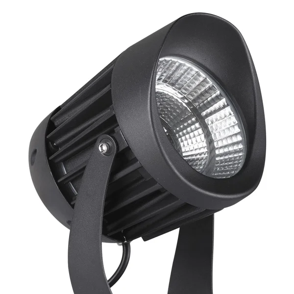 Nova Luce North - spot au sol - Ø 12 x 18 cm - 20W LED inclus - IP65 - noir