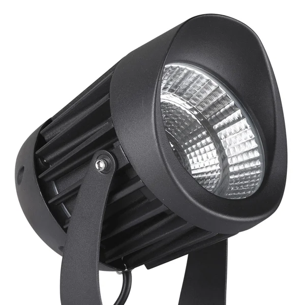 Nova Luce North - spot au sol - Ø 15 x 20,5 cm - 30W LED inclus - IP65 - noir
