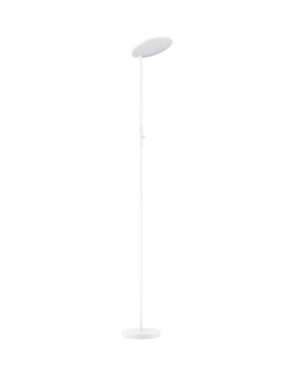 Nova Luce Notos - lampadaire - 27 x 205 cm - 30W dimmable LED inclus - blanc sablé