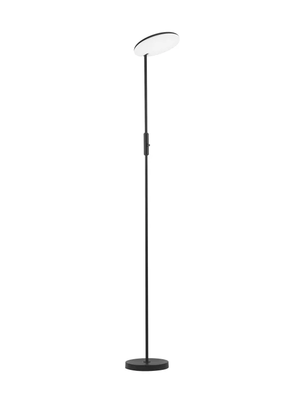 Nova Luce Notos - lampadaire - 27 x 205 cm - 30W dimmable LED inclus - noir sablé
