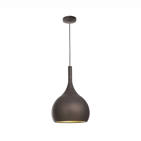 Nova Luce Nuorese - lampe suspendue - Ø 24 x 120 cm - brun foncé
