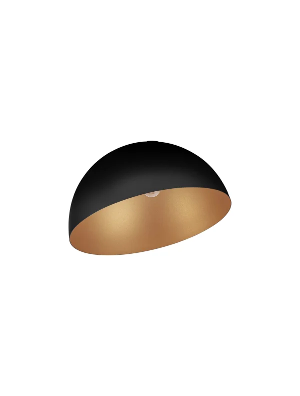 Nova Luce Onia - plafonnier - Ø 50 x 31 cm - noir sablé et or