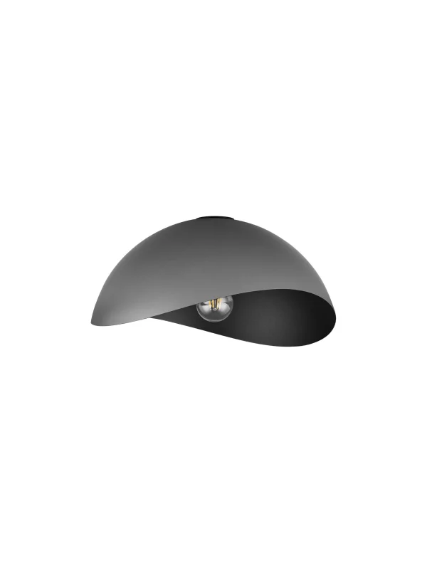 Nova Luce Opsi - plafonnier - Ø 40 x 20 cm - noir sablé