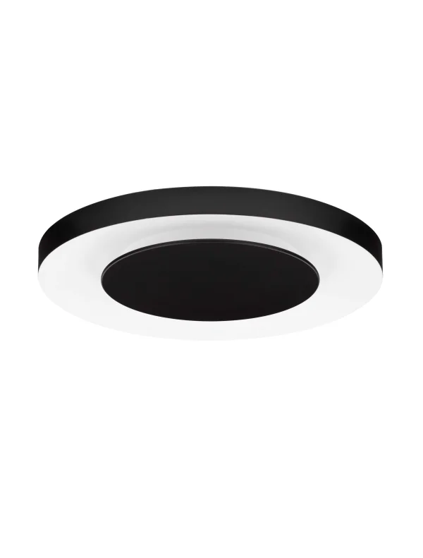 Nova Luce Pada - plafonnier - Ø 60 x 5 cm - 37W dimmable LED inclus - noir sablé et blanc