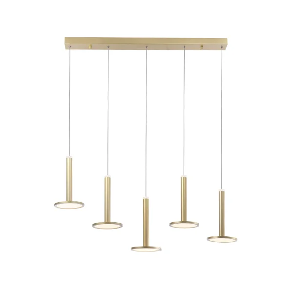 Nova Luce Palencia - lampe suspendue - 107 x 15 x 150 cm - 53W LED inclus - laiton doré