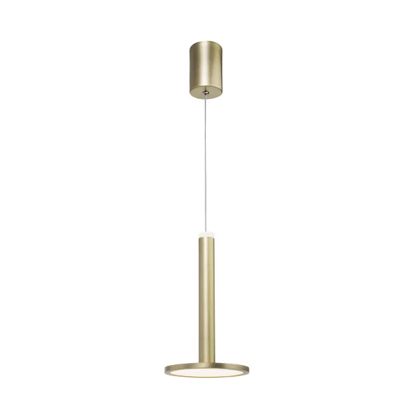 Nova Luce Palencia - lampe suspendue - Ø 15 x 120 cm - 11W LED inclus - laiton doré