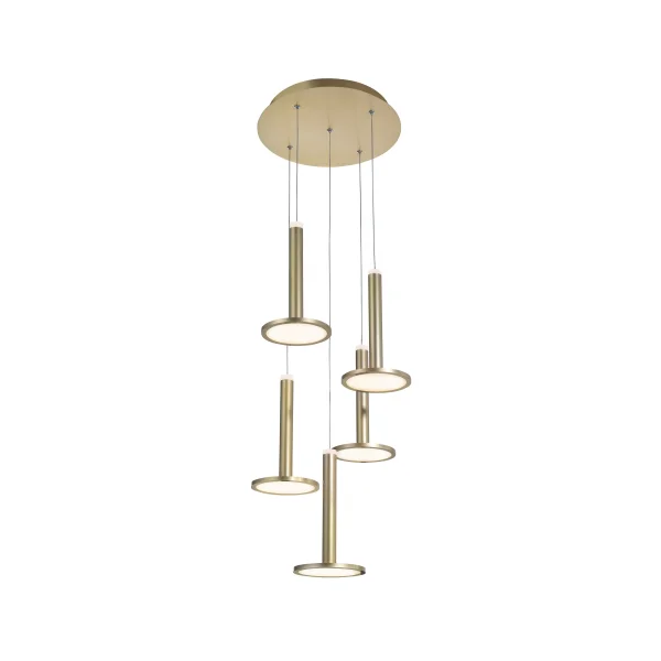 Nova Luce Palencia - lampe suspendue - Ø 41 x 150 cm - 53W LED inclus - laiton doré