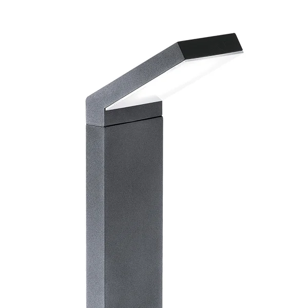 Nova Luce Park - lampe de jardin - 12 x 12 x 80 cm - 6W LED inclus - IP54 - gris foncé