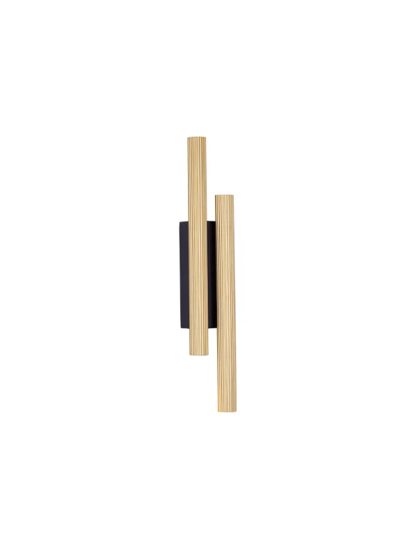 Nova Luce Paron - applique murale - 5,5 x 38 x 7 cm - 15W LED inclus - noir sablé et or