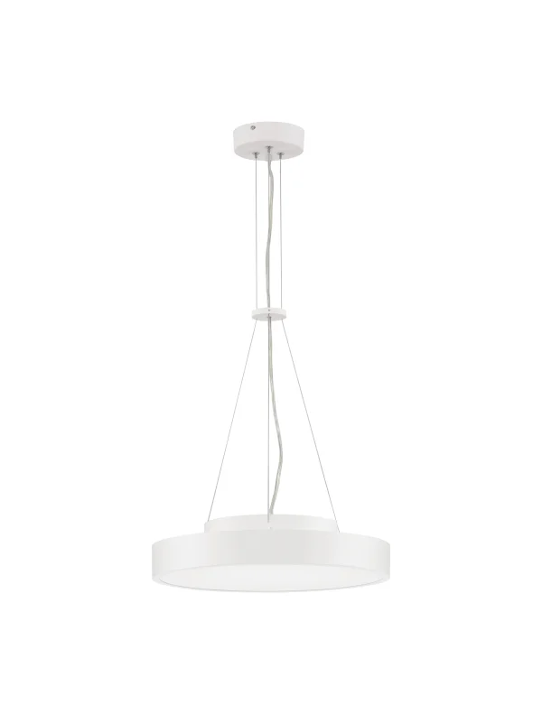 Nova Luce Perfect Profile - lampe suspendue sur télécommande - Ø 40 x 120 cm - 24W LED dimmable inclus - 2700K-6000K - blanc