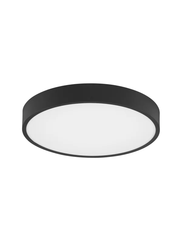 Nova Luce Perfect Profile - plafonnier - Ø 40 x 10 cm - 24W LED dimmable inclus - noir