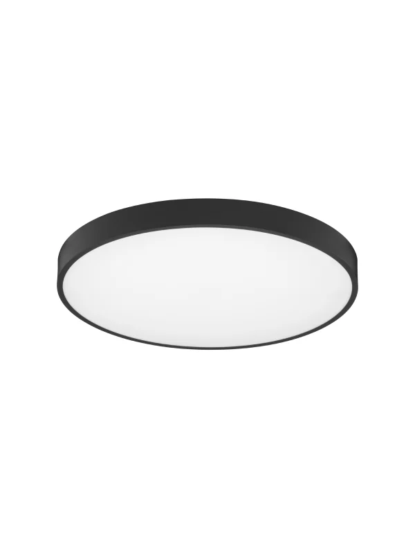 Nova Luce Perfect Profile - plafonnier - Ø 60 x 10 cm - 40W LED dimmable inclus - noir