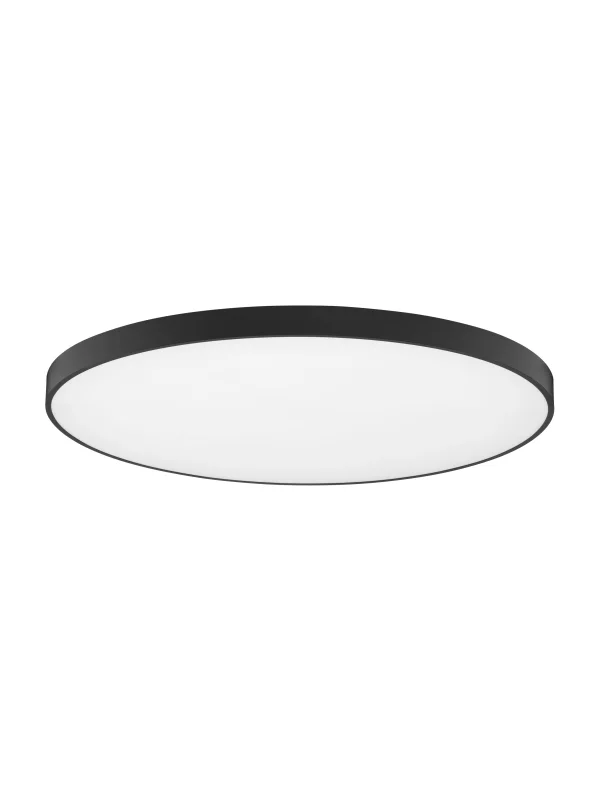 Nova Luce Perfect Profile - plafonnier sur télécommande (incl.) - Ø 100 x 10 cm - 120W LED dimmable inclus - 2700K-6000K - noir