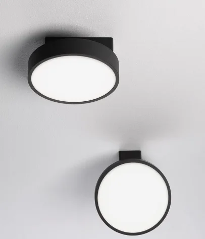 Nova Luce Perfect Profile - plafonnier sur télécommande (incl.) - Ø 20 x 9,5 cm - 20W LED dimmable inclus - 2700K-6000K - noir