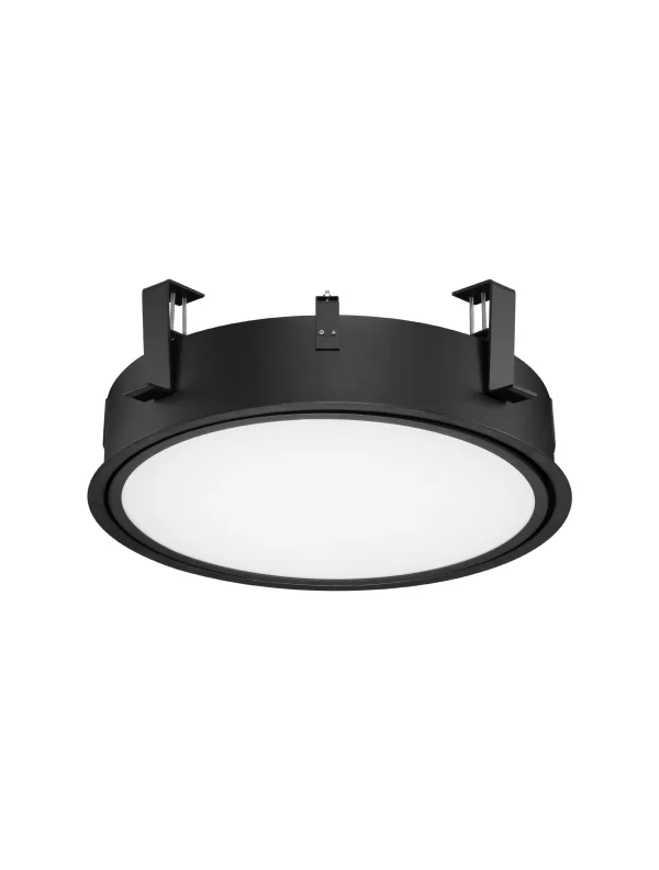 Nova Luce Perfect Profile Trimless - spot à encastrer avec télécommande (incl.) - Ø 440 mm, 420 mm encastré - 24W LED dimmable inclus - 2700K-6000K - noir