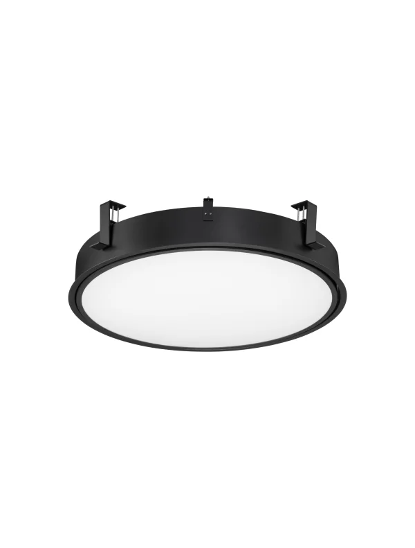 Nova Luce Perfect Profile Trimless - spot à encastrer avec télécommande (incl.) - Ø 640 mm, 625 mm encastré - 40W LED dimmable inclus - 2700K-6000K - noir