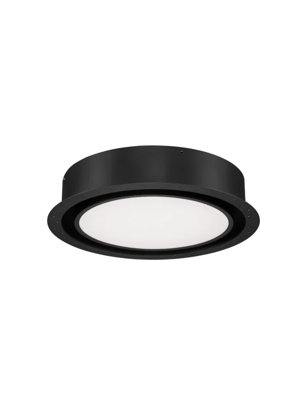 Nova Luce Perfect Profile Trimless - spot à encastrer avec télécommande - Ø 400 mm, 475 mm encastré - 24W LED dimmable inclus - 2700K-6000K - noir