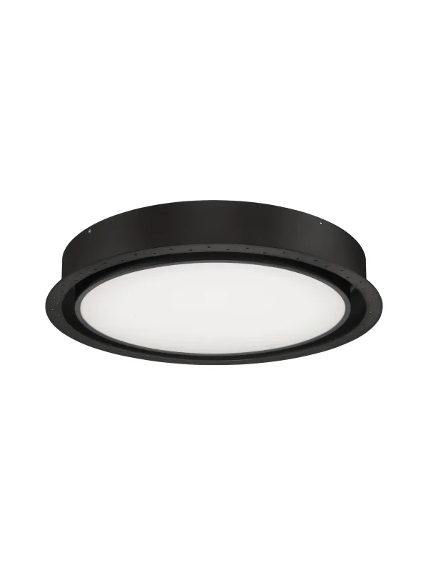 Nova Luce Perfect Profile Trimless - spot encastré sur télécommande (incl.) - Ø 600 mm, 670 mm encastré - 40W LED dimmable inclus - 2700K-6000K - noir