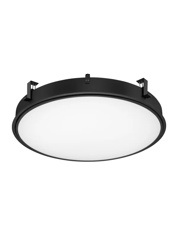 Nova Luce Perfect Profile Trimless - spot encastré télécommandé (incl.) - Ø 840 mm, 830 mm encastré - 80W LED dimmable inclus - 2700K-6000K - noir