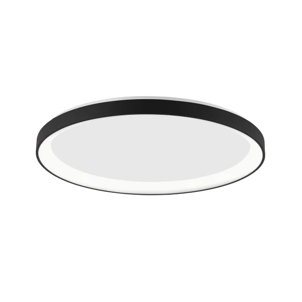 Nova Luce Pertino - plafonnier - Ø 38 x 6 cm - 30W LED dimmable inclus - noir sable