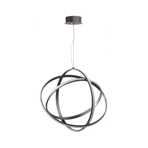 Nova Luce Pertone - lampe suspendue - Ø 70 x 150 cm - 63W LED dimmable inclus - noir violet