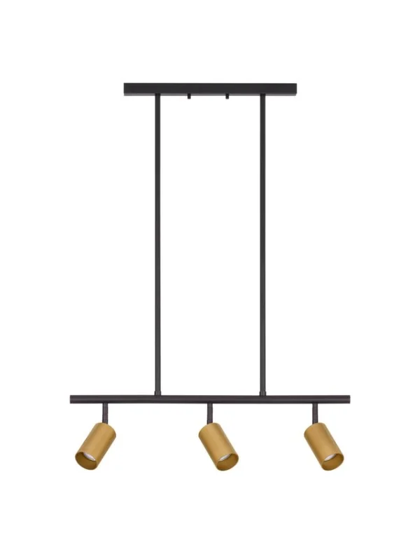 Nova Luce Pogno - suspension - 72 x 87,5 cm - noir et or