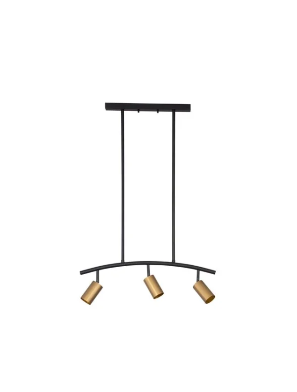 Nova Luce Pogno - suspension - 72,5 x 90 cm - noir et or