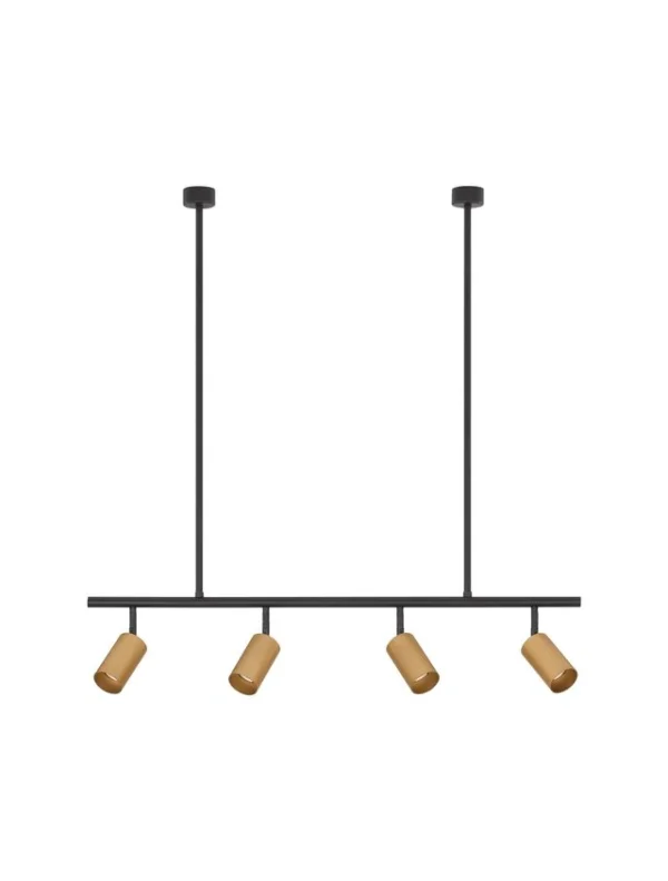 Nova Luce Pogno - suspension - 96 x 87,5 cm - noir et or