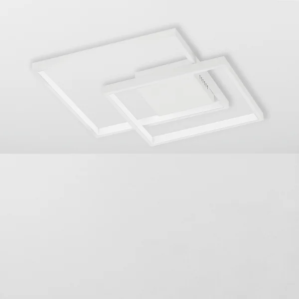 Nova Luce Porto - plafonnier - 42,5 x 42,5 x 6 cm - 30W LED dimmable inclus - blanc sable