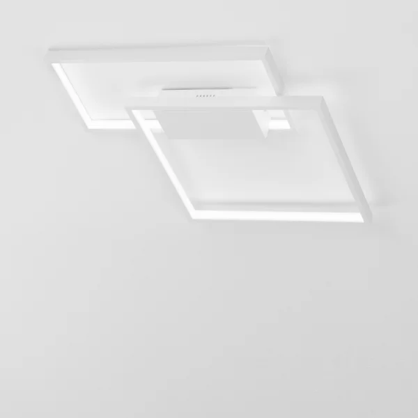 Nova Luce Porto - plafonnier - 45 x 45 x 4 cm - 30W LED dimmable inclus - blanc sable