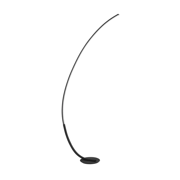 Nova Luce Premium - lampadaire - 94 x 26 x 172 cm - 30W LED dimmable inclus - noir sable