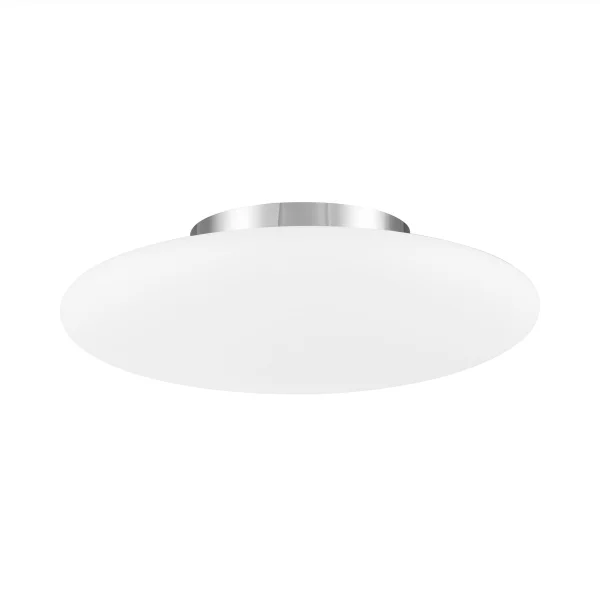 Nova Luce Pressione - plafonnier - Ø 42 x 14 cm - opale et chrome