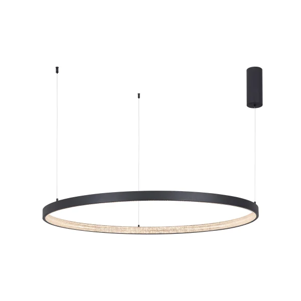 Nova Luce Preston - lampe suspendue - Ø 110 x 120 cm - 60W dimmable LED inclus - sand black