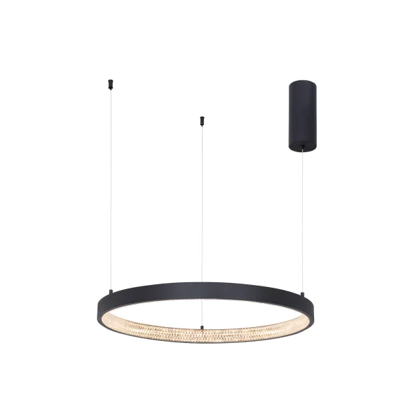 Nova Luce Preston - lampe suspendue - Ø 60 x 120 cm - 37W LED dimmable inclus - sand black