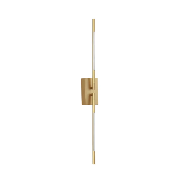 Nova Luce Raccio - applique murale - 12 x 6 x 74 cm - 9,2W LED inclus - laiton doré