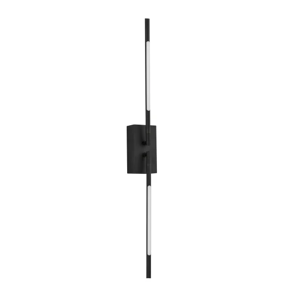 Nova Luce Raccio - applique murale - 12 x 6 x 74 cm - 9,2W LED inclus - noir