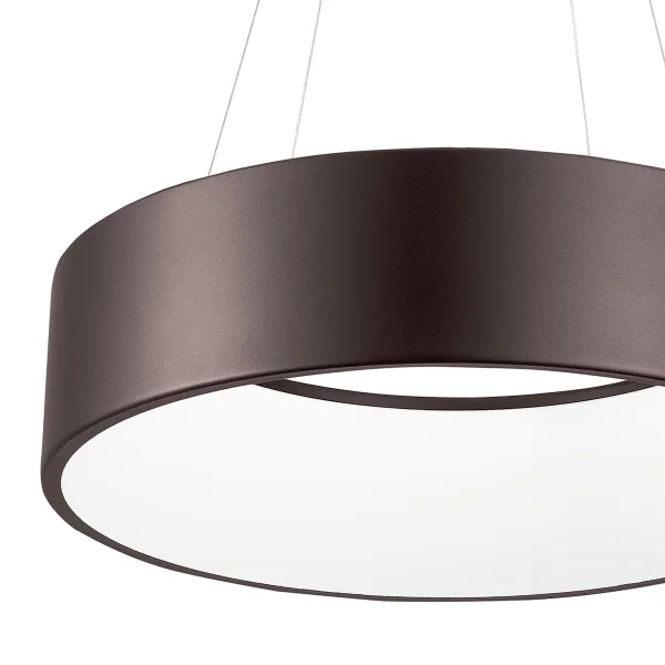 Nova Luce Rando - lampe suspendue - Ø 45 x 120 cm - 32W dimmable LED inclus - brun café