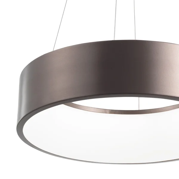 Nova Luce Rando - lampe suspendue - Ø 45 x 120 cm - 32W dimmable LED inclus - gris foncé