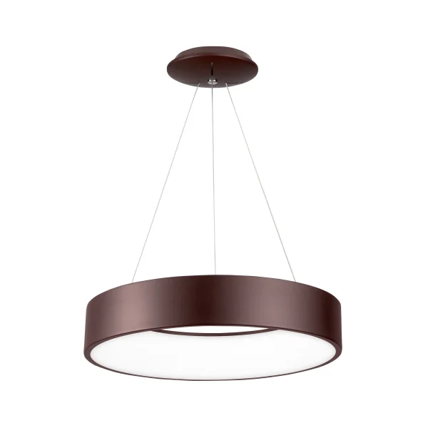 Nova Luce Rando - lampe suspendue - Ø 60 x 120 cm - 42W LED inclus - brun café