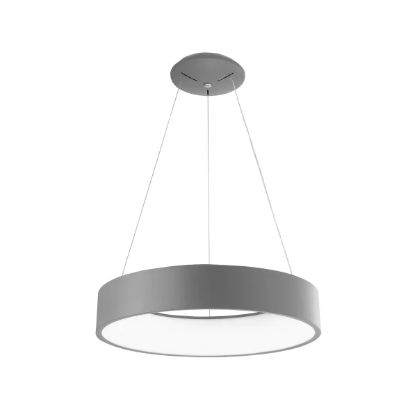 Nova Luce Rando - lampe suspendue - Ø 60 x 120 cm - 42W LED inclus - lumière blanche - gris
