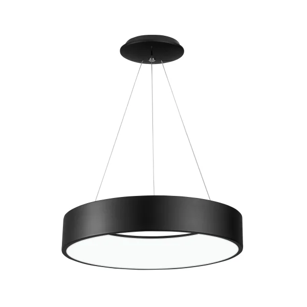 Nova Luce Rando - lampe suspendue - Ø 60 x 120 cm - 42W LED inclus - noir