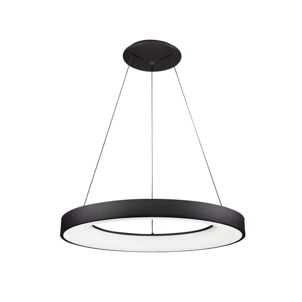 Nova Luce Rando Smart - lampe suspendue - Ø 60 x 120 cm - 50W LED dimmable inclus - Tuya - noir sable