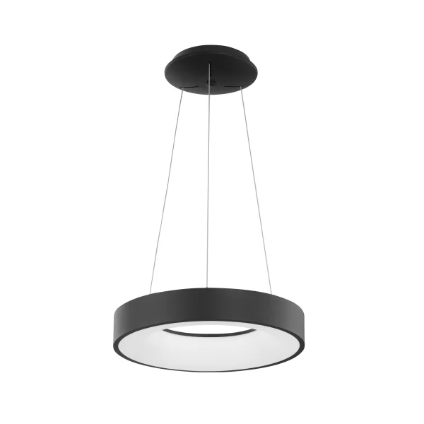 Nova Luce Rando Thin - lampe suspendue - Ø 38 x 120 cm - 30W dimmable LED inclus - sand black