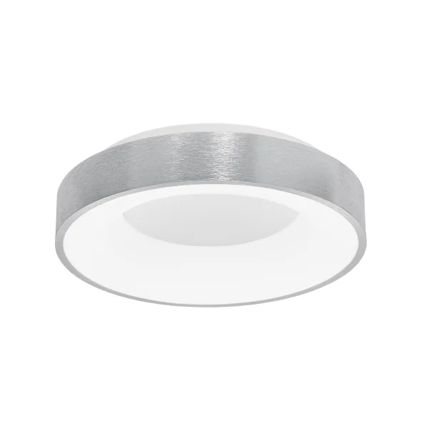 Nova Luce Rando Thin - plafonnier - Ø 38 x 9 cm - 30W LED dimmable inclus - argent brossé